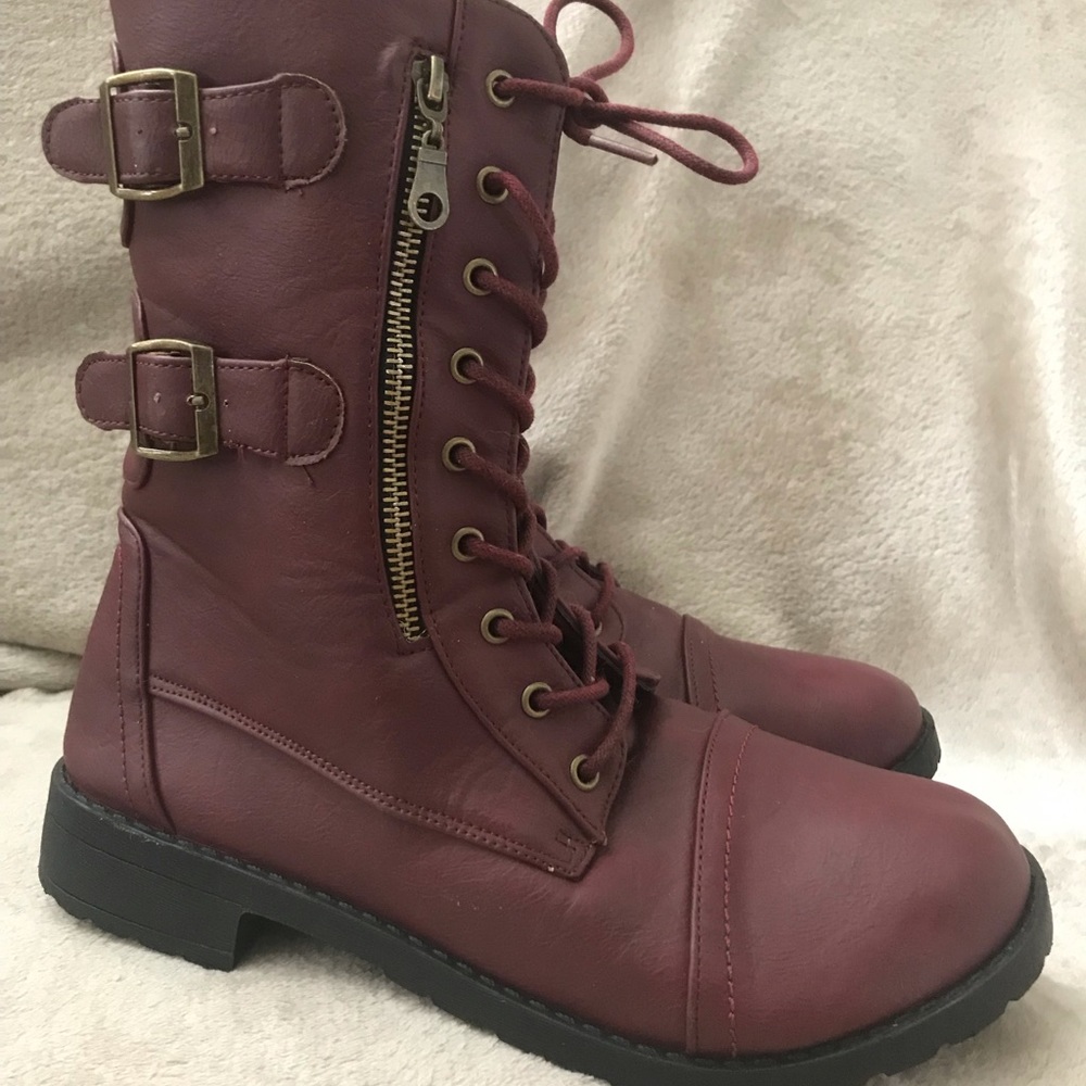 Buckled Combat Boots